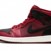 Air Jordan 1 Mid Team Red Black