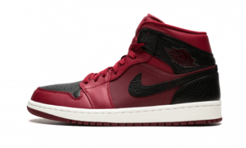 Air Jordan 1 Mid Team Red Black