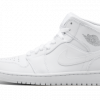 Jordan 1 Mid White/Pure Platinum