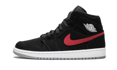 Jordan 1 Mid Multi-Color Swoosh Black