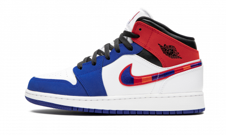 Jordan 1 Mid Rush Blue University Red (GS)