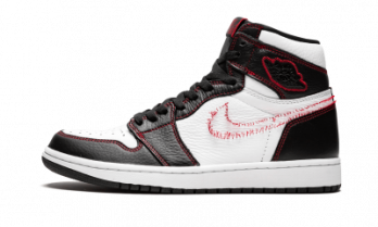 Jordan 1 Retro High Defiant White Black Gym Red