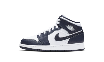 Jordan 1 Mid White Metallic Gold Obsidian (GS)