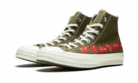 Converse Chuck Taylor All-Star 70s Hi Comme des Garcons Play Multi-Heart Green