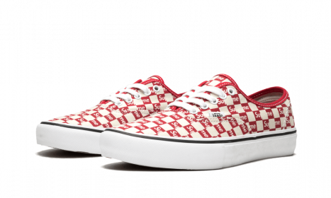 Vans Authentic Supreme Red Checker Logo