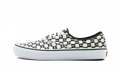 Vans Authentic Supreme Black Checker Logo