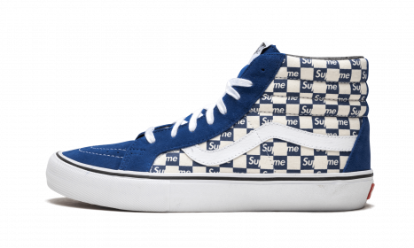 Vans Sk8-Hi Supreme Blue Checker Logo