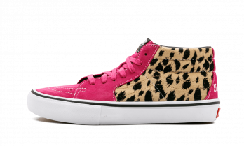 Vans Sk8-Mid Supreme Velvet Leopard Magenta