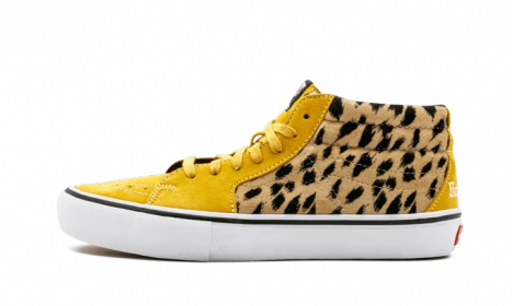 Vans Sk8-Mid Supreme Velvet Leopard Gold