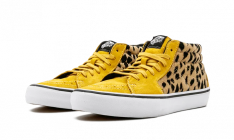 Vans Sk8-Mid Supreme Velvet Leopard Gold