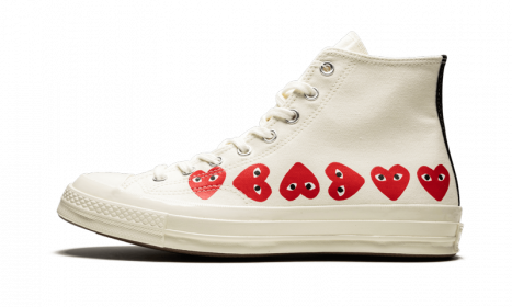 Converse Chuck Taylor All-Star 70 Hi Comme des Garcons Play Multi-Heart White