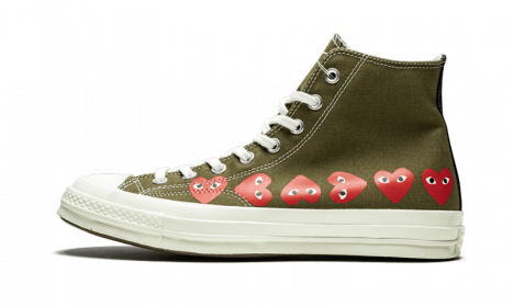 Converse Chuck Taylor All-Star 70 Hi Comme des Garcons Play Multi-Heart Green