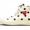 Converse Chuck Taylor All-Star 70s Hi Comme des Garcons PLAY Polka Dot White