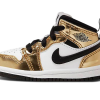 Jordan 1 Mid Metallic Gold Black White (TD)