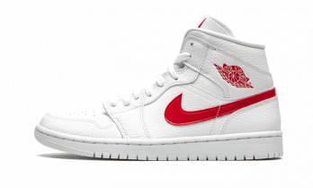 Jordan 1 Mid White University Red (W)