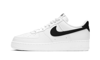 Nike Air Force 1 Low ’07 White Black Pebbled Leather