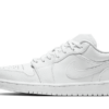 Jordan 1 Low Triple White Tumbled Leather