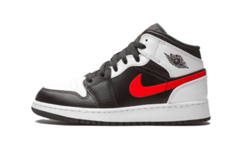 Jordan 1 Mid White Black Chile Red (GS)