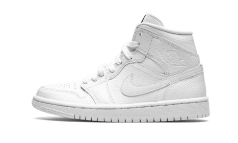 Jordan 1 Mid White Snakeskin (W)