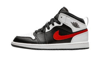 Jordan 1 Mid White Black Chile Red (PS)