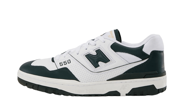 New Balance 550 White Dark Green