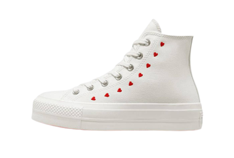 Converse Chuck Taylor All-Star Lift Hi White Red (W)