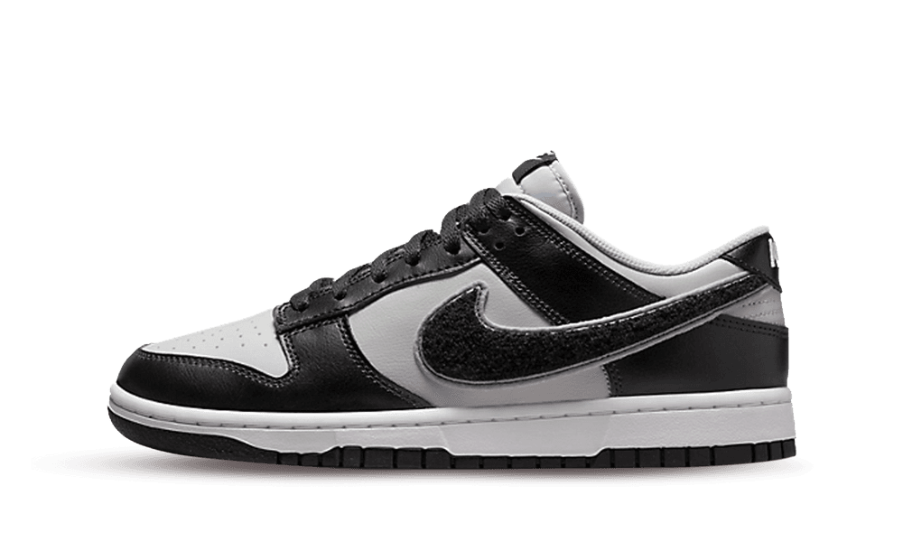 Nike Dunk Low Chenille Swoosh Black Grey