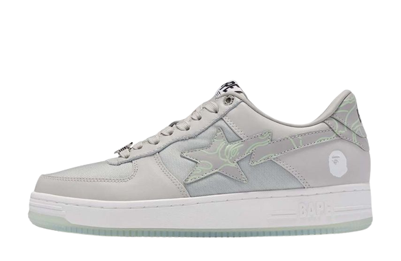 A Bathing Ape Bape Sta Text Code Camo Grey