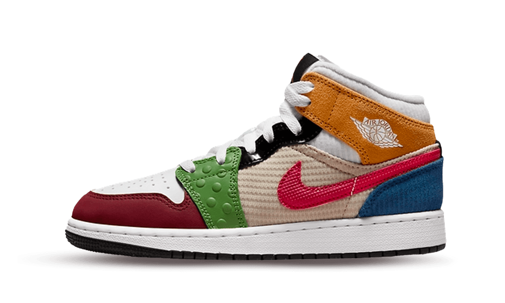 Air Jordan 1 Mid SE ‘Patchwork’ (GS)