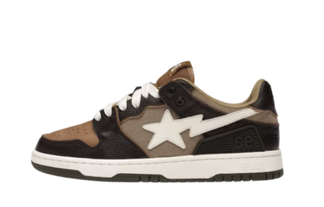 A Bathing Ape Bape SK8 Sta Brown Ivory