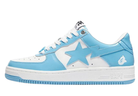 A Bathing Ape Bape Sta Patent Leather Blue White