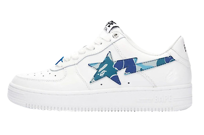 A Bathing Ape Bape Sta Low White ABC Camo Blue (2021)