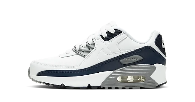 Nike Air Max 90 White Grey Obsidian (GS)