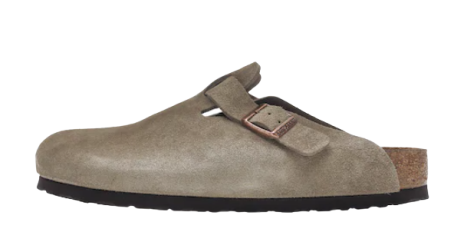 Birkenstock Boston Soft Footbed Suede Taupe