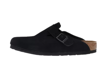 Birkenstock Boston Soft Footbed Suede Black