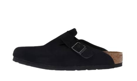 Birkenstock Boston Soft Footbed Suede Black