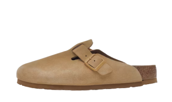 Birkenstock Boston Soft Footbed Suede Latte Cream