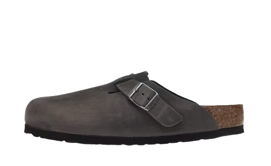 Birkenstock Boston Soft Footbed Oiled Leather Iron Grey