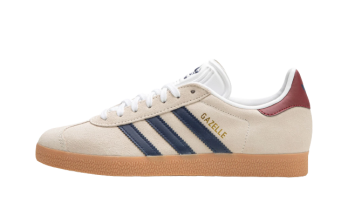 adidas Gazelle Beige Dark Blue Collegiate Burgundy